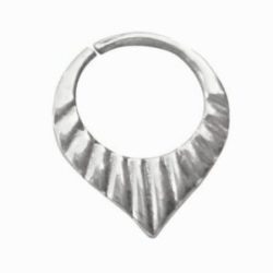 Tribal Silver Septum Ring Nose Piercing 1mm For Pierced Nose NSBE08