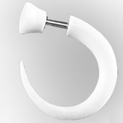 Ethnic Tribal Bone Earring Fake Gauge Trumpet Design PTC010