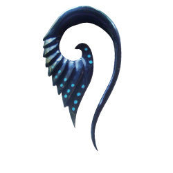 Ear Gauge Organic Horn Handmade Feather Hook Design Stretcher PEX020