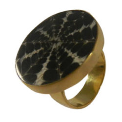 Unique Shell Brass Ring Tribal Handmade Organic Jewelry RBRS18