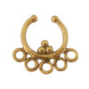 Brass Exotic Fake Septum For Non Pierced Nose Ring Clip On NSFB08
