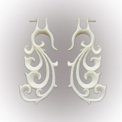 Handmade Unique Bone Earring Organic Dangle Yasmin Design ERUQ22