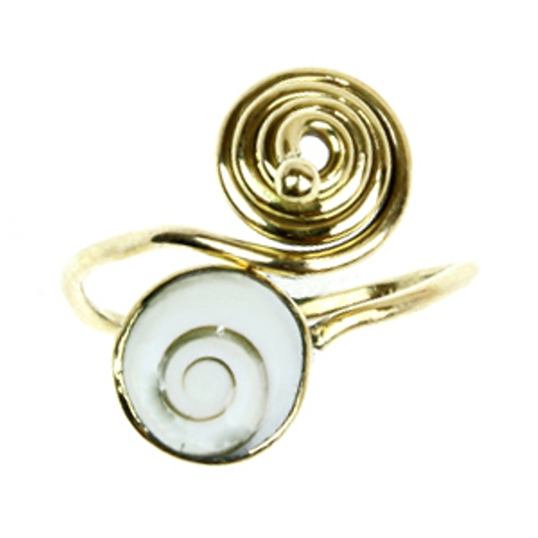925 Silver Ring Shiva Eye Shell Filigree Yin Yang Adjustable -  81stgeneration | eBay