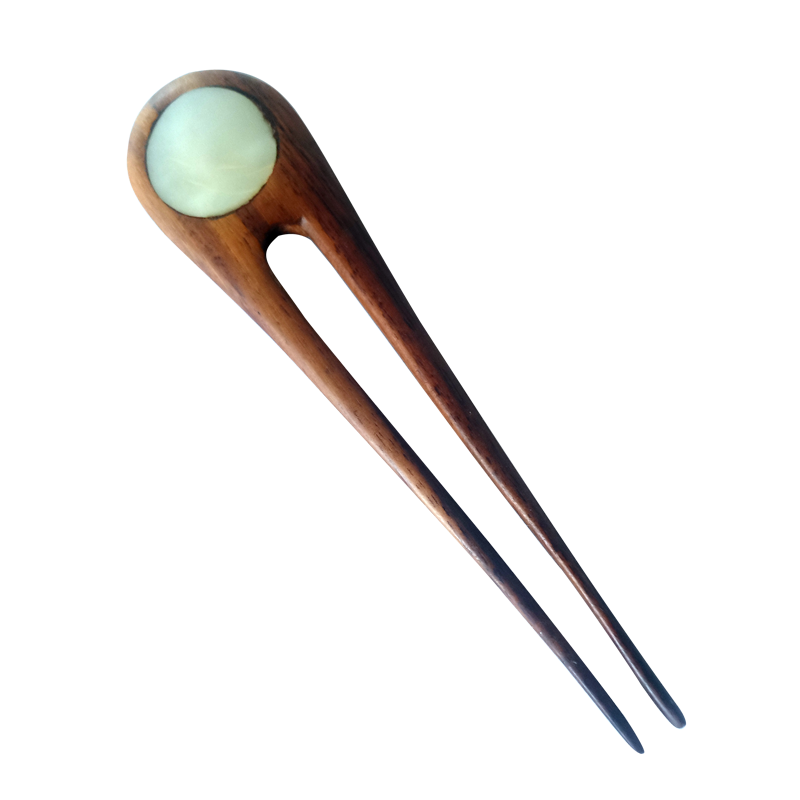 3 PCS ASSORT MOTHER OF PEARL WOOD HAIR STICK PINS #HP-01 