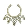 Fake Septum Silver Jewelry For Non Pierced Nose Ring Clip On NSFS11