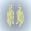 Tribal Feather Bone Earring Handmade Organic Natural Design ERUQ78