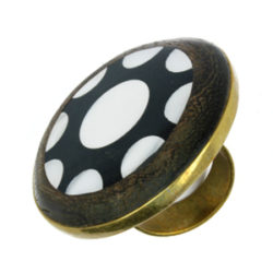 Organic Brass Shell Ring Exotic Wooden Jewelry RBRS08