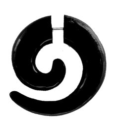Unique Spiral Horn Earring Fake Gauge Handmade Design PTC003