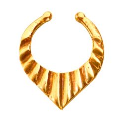 Organic Brass Fake Septum For Non Pierced Nose Ring Clip On NSFB04