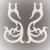 Tribal Bone Earrings Nagashree Design Handmade Natural Jewelry ERUQ71
