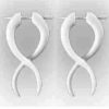Carved Bone Earring Twister Design Handmade Organic Jewelry ERUQ55