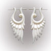 Dangle Exotic Bone Earring Handmade Organic Angel Wings Design ERUQ16