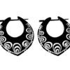 Buffalo Horn Bone Earring Handmade India Eyes Design ERTT15