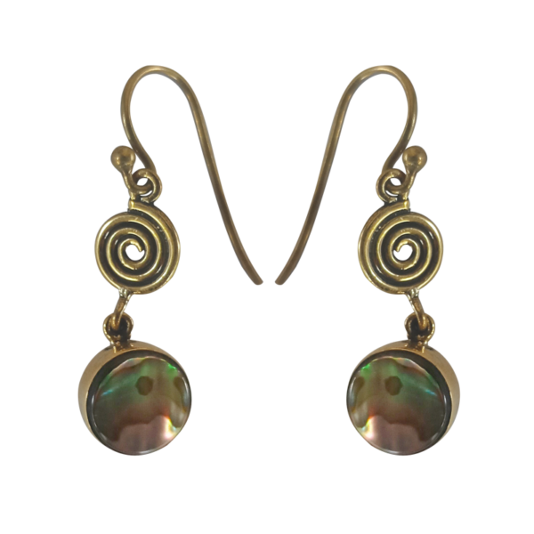 ZUI-R Natural Abalone Shell Earrings Freshwater Pearl Beetle Drop Earrings for Women Gold,Earrings/Earrings Handmade