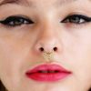 Exotic Brass Fake Septum For Non Pierced Nose Ring Clip On NSFB03