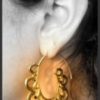 Handmade Organic Brass Earring Tribal Exotic Silver 925 Hook ERBS39