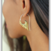 Organic Handmade Brass Earring Silver 925 Hook Angel Wings ERSS10