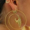 Tribal Exotic Brass Septum Nose Ring Piercing Heart Design NSBE01