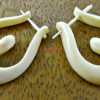 Bone Earring Om Shanti Design Handmade Unique Abalone Shell ERUQ48