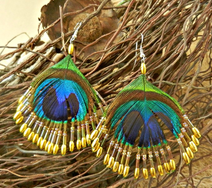 Peacock Green Earring – Apache Tribu Internacional