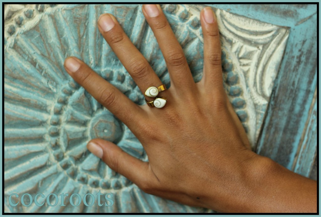 Handmade Shiva Eye Ring Brass Natural Jewelry - Image 4