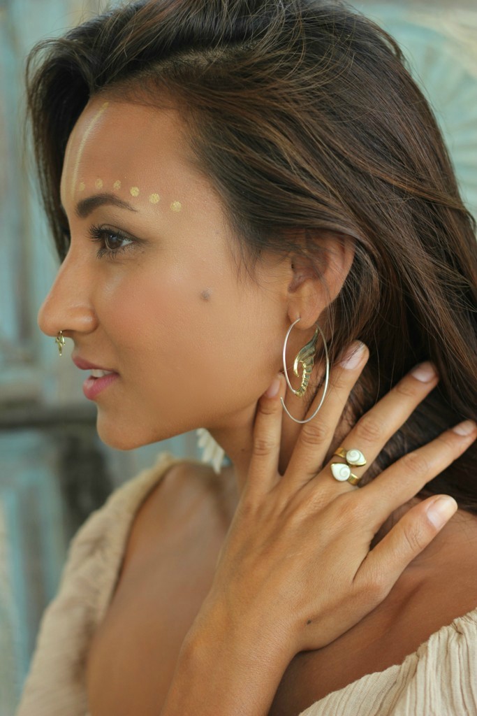 Handmade Shiva Eye Ring Brass Natural Jewelry - Image 3