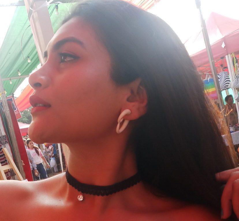 Unique Spiral Bone Earring Fake Gauge Handmade Design - Image 3