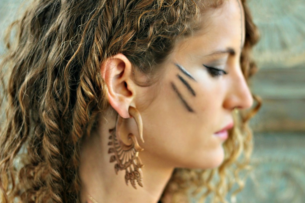 Wooden Exotic Ear Gauge Handmade Organic Natural Kali Design Expander - Image 10