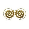 Exotic Tribal Brass Spiral Design Handmade Unique Organic Earring ERHZ04