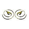 Handmade Brass Earring Angel Wing Design Natural Unique Spiral ERBS46