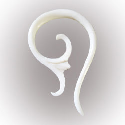Ear Gauge Inca Moon Natural Design Buffalo Bone Expander PEX044