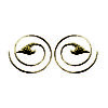 Spiral Wing Brass Earring Tribal Design Handmade Exotic Fashion ERBS40