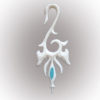 Tunnel Bone Trishul Design Handmade Natural Ear Gauge Turquoise PEX074