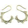 Brass Earring Lotus Dangle Drop Design Handmade Unique Fashion ERBS02