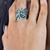Butterfly Ring Silver Color Brass Color RGM04