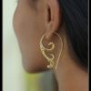 Tribal Mantra Brass Earring Design Handmade Unique Exotic Fashion ERBS07