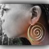Tribal Super Spiral Brass Earring Handmade Exotic Natural Design ERBS16