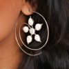 Spiral Hoops Earrings Spiral Silver 92.5 Shiva Eye Shell ERSES01
