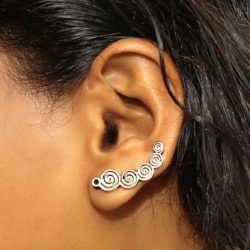 Ear Crawler Spirals Metal Stud Ear Climber for Women ECL08