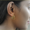Small Spiral Brass Earring Handmade Unique Natural Design ERBS35