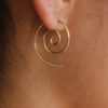 Small Spiral Brass Earring Handmade Unique Natural Design ERBS35