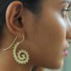 Tribal Brass Earring Handmade Unique Exotic Dangle Drop Design ERHZ03