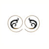 Horn Tribal Earrings Brass Spiral Hoops Mantra Curls ERHBS07