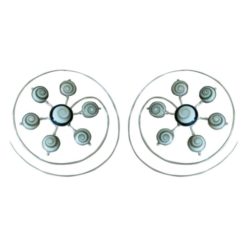Spiral Hoops Earrings Shiva Eye Shell Silver 92.5 ERSES02