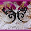 Horn Earrings Spiral Brass Hoops Mantra Curls ERHBS36