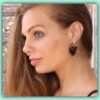 Spiral Carved Earrings Tribal Horn Hoops Aztec Sun ERHBS35