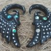 Horn Tunnel Angel Wing Ear Gauge Abalone Shell Expander PEX015