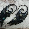 Horn Tunnel Angel Wing Ear Gauge Abalone Shell Expander PEX015