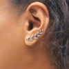 Leaf Ear Crawler Unique Women Ear Cuff Metal Stud ECL06
