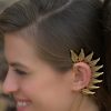 Leaf Ear Cuff Boho Chic lady Clip on Earring Wrap Women Fashion ECF02